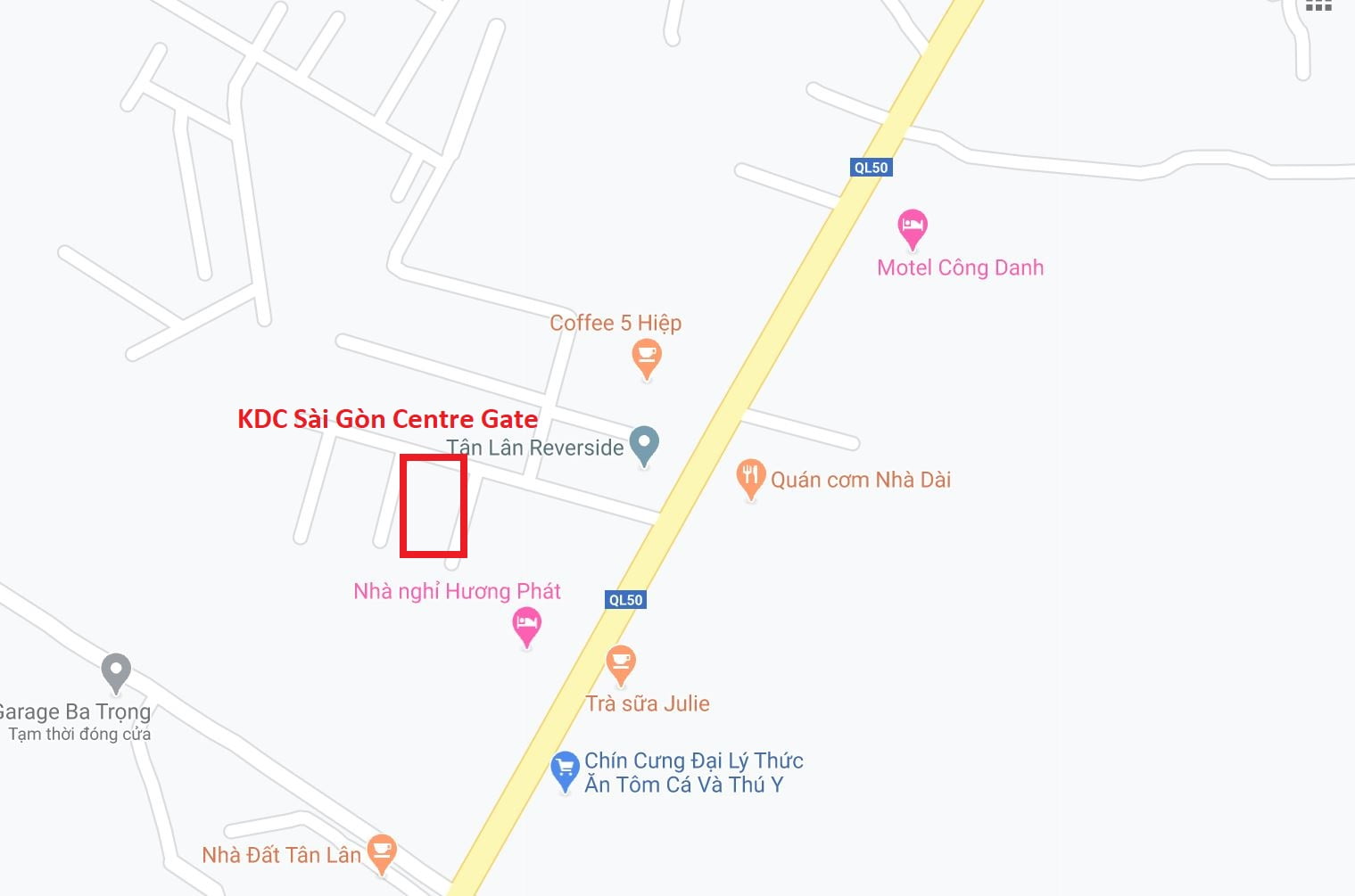 Vị trí KDC Sài Gòn Centre Gate Quốc Lộ 50