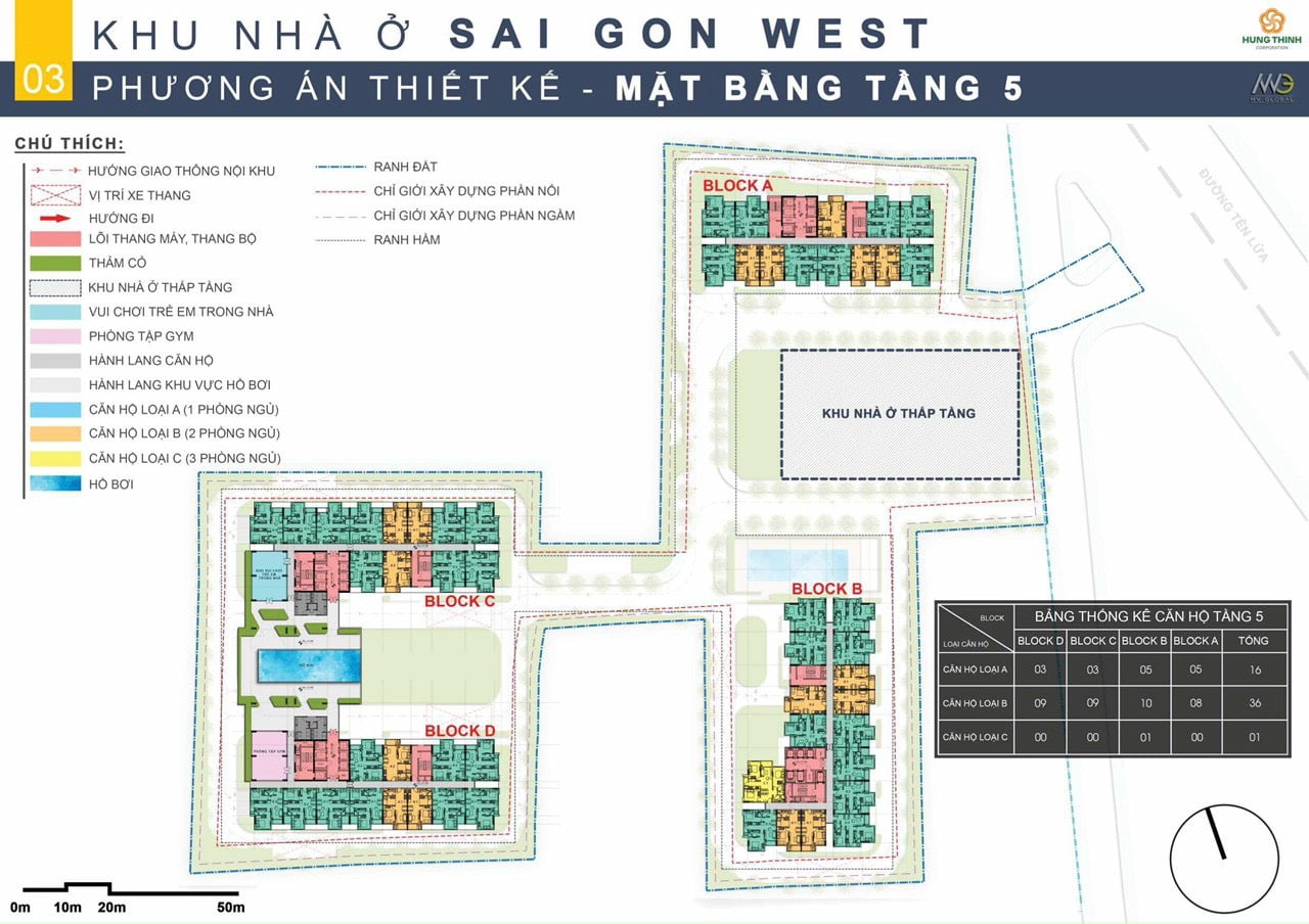 MB tầng 5 dự án Sài Gòn West Tên Lửa