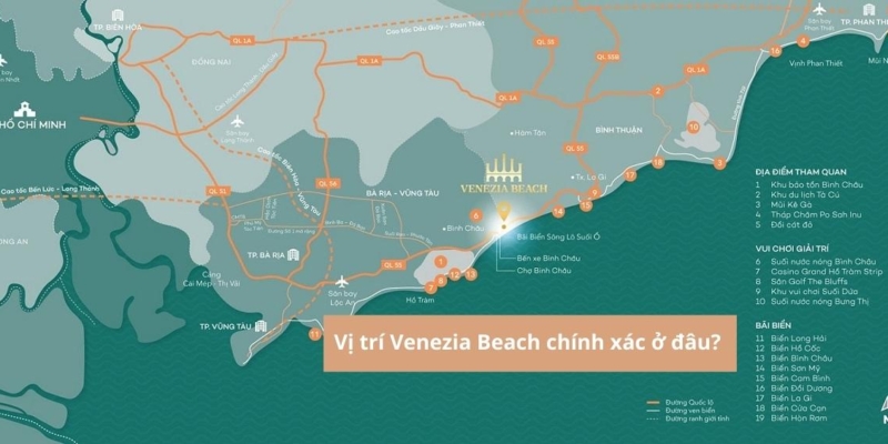 Vị trí Venezia Beach ở đâu