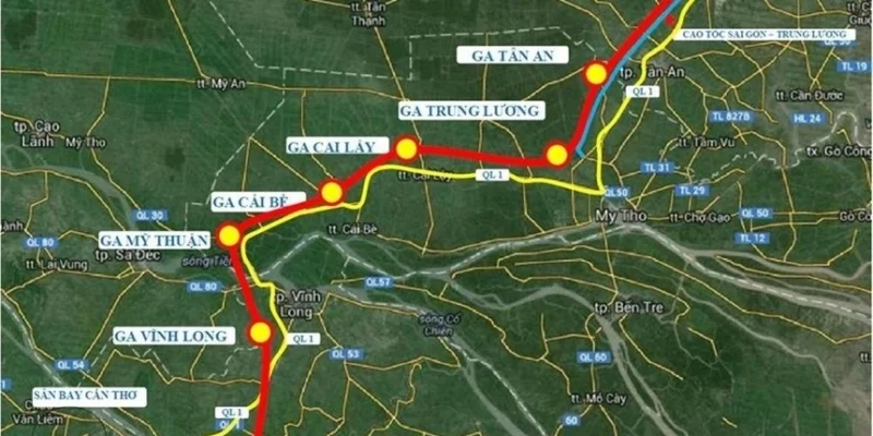 175 km đường sắt cao tốc TPHCM - Cần Thơ