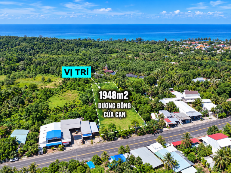Bán đất mặt tiền Dương Đông Cửa Cạn Gành Gió Phú Quốc 1.948m² giá 25 tỷ