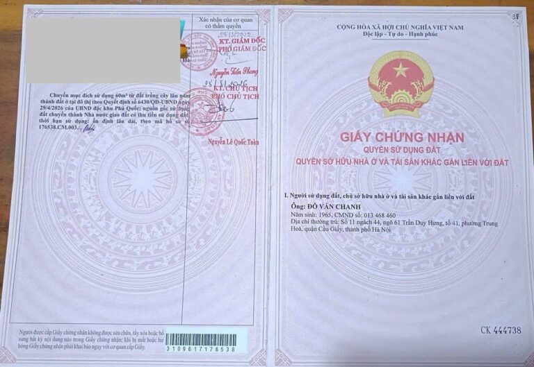 BÁN ĐẤT PHỐ TÂY CỬA LẤP – TRẦN HƯNG ĐẠO, PHÚ QUỐC | GIÁ 4,5 TỶ