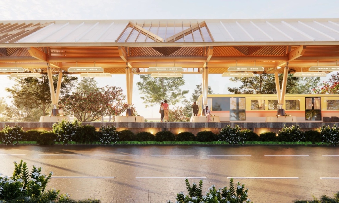 Phối cảnh nhà ga LRT Phú Quốc theo thiết kế