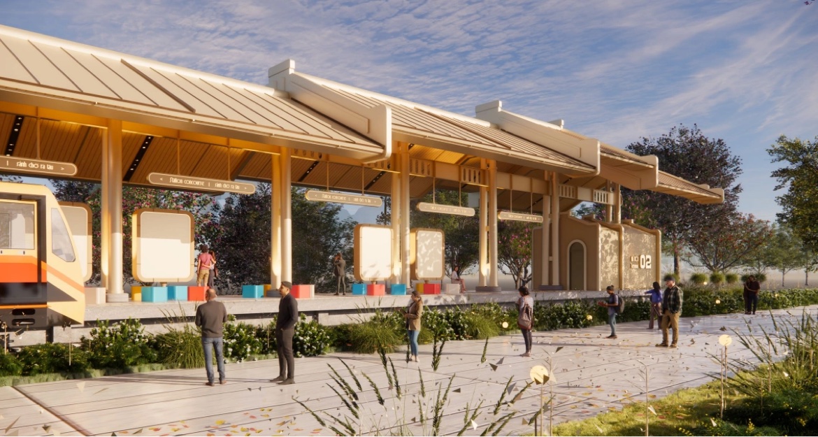 Phối cảnh ga Hà Nội tuyến LRT Phú Quốc